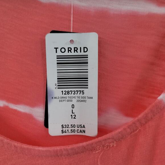 Torrid Heritage Slub Tie-Front Tank Top size 0 NWT - Picture 4 of 7